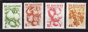 Болгария _, 1957, Фрукты (III), Ягоды, Флора, 4 марки